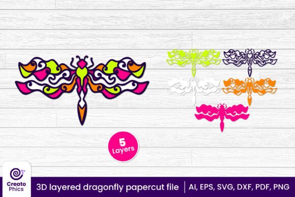 3D SVG Dragonfly: Elevating Animal Branding