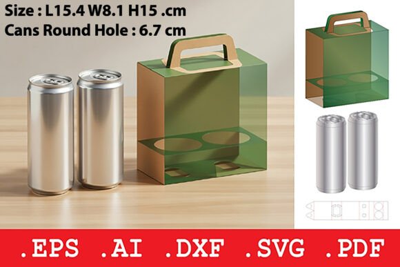 3D SVG Objects: Double Can Carrier with Clear Sleeve Review