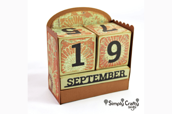 Christmas 3D SVG Perpetual Calendar for Branding