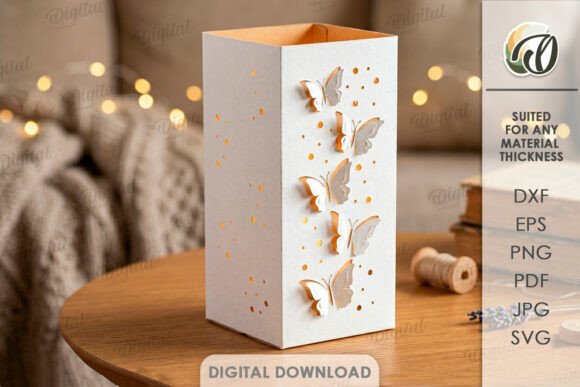 Decorative Paper Lantern: 3D SVG for Home Décor