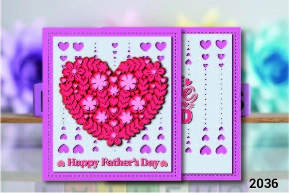 Father's Day 3D SVG: Heart Card Review