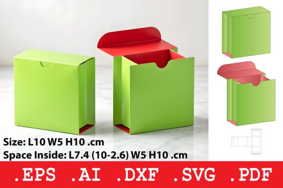 Folding Tab Rectangular Box: A 3D SVG for Objects