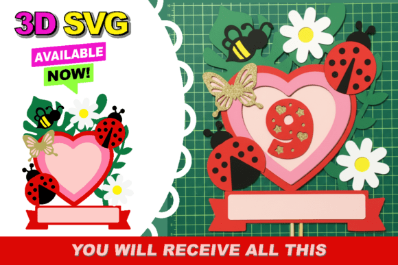 Ladybug 3D SVG for Fun Birthdays
