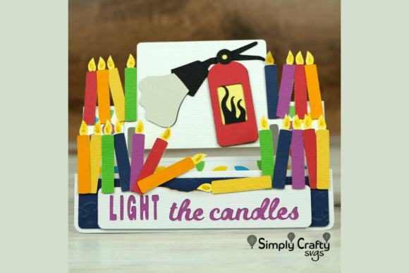 Light the Candles Card SVG: 3D SVG for Birthdays