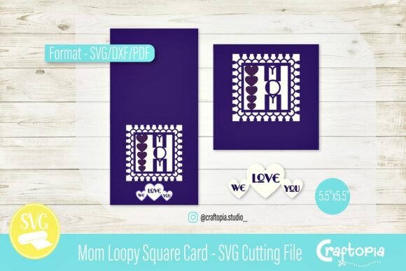 Mother S Day 3D SVG: A Designer's Review of Mom Loopy Square Card