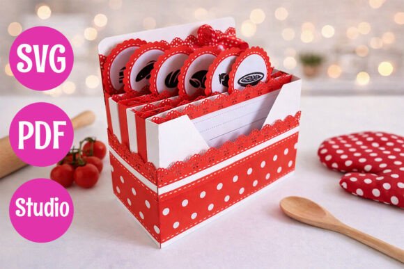 Recipe Holder Storage Box: 3D SVG for Home Décor