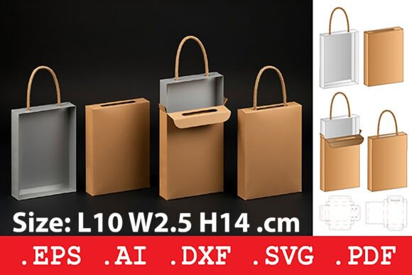 Rectangular Rope Handle Gift Box: 3D SVG Objects Review