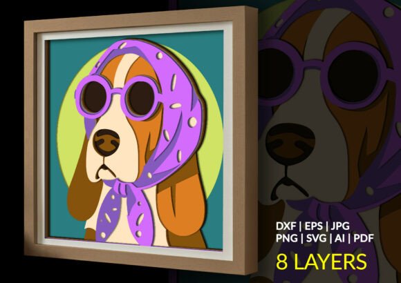 Retro Beagle 3D SVG: A Bold Shadow Box Review