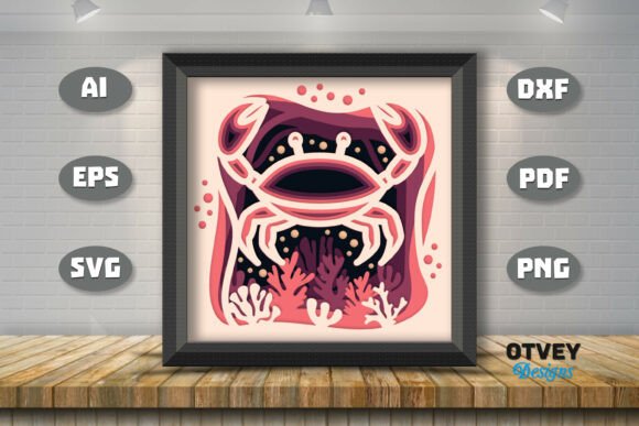 Review: Crab in a Seabed Atmosphere 3D SVG for Shadow Boxes