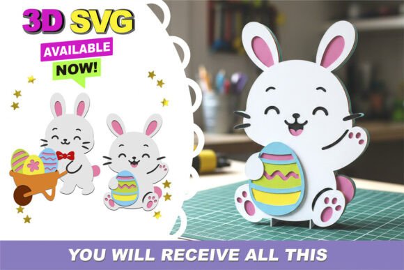 Review: Easter Bunny 3D SVG for Pro Projects