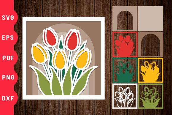 Review: Spring Tulip 3D Shadow Box SVG for Makers
