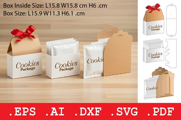 Scalloped Edge Cookie Box 3D SVG for Objects