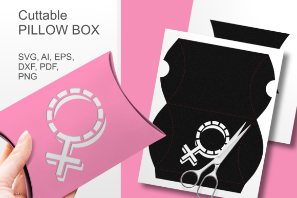 Symbol of Venus Window Pillow Favor Box: 3D SVG for Holidays